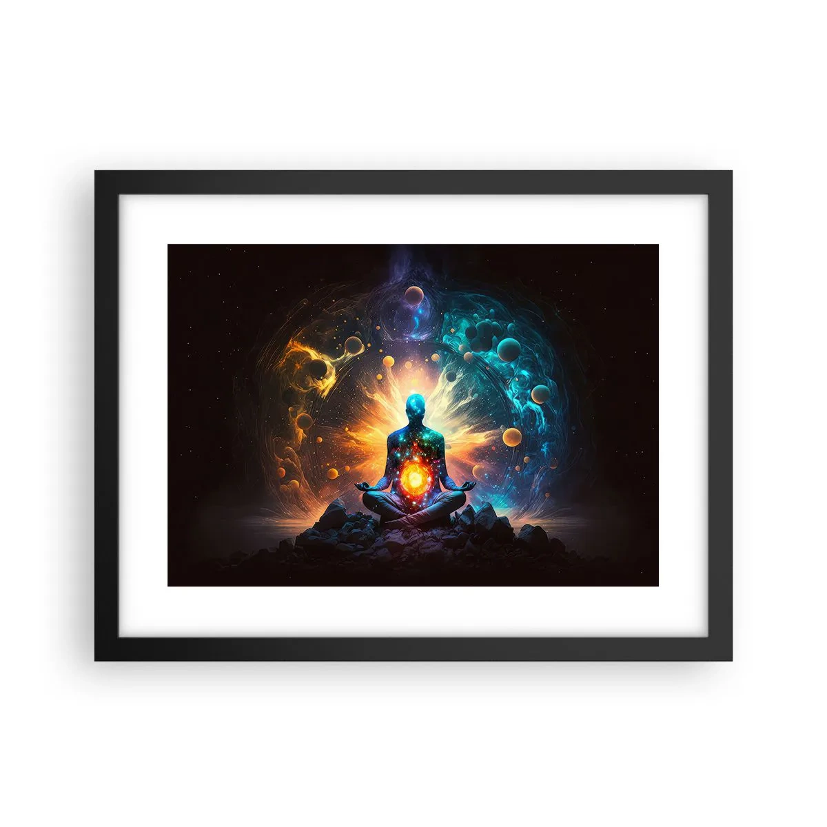 Plakat i sort ramme - Kosmisk ro - 40x30 cm