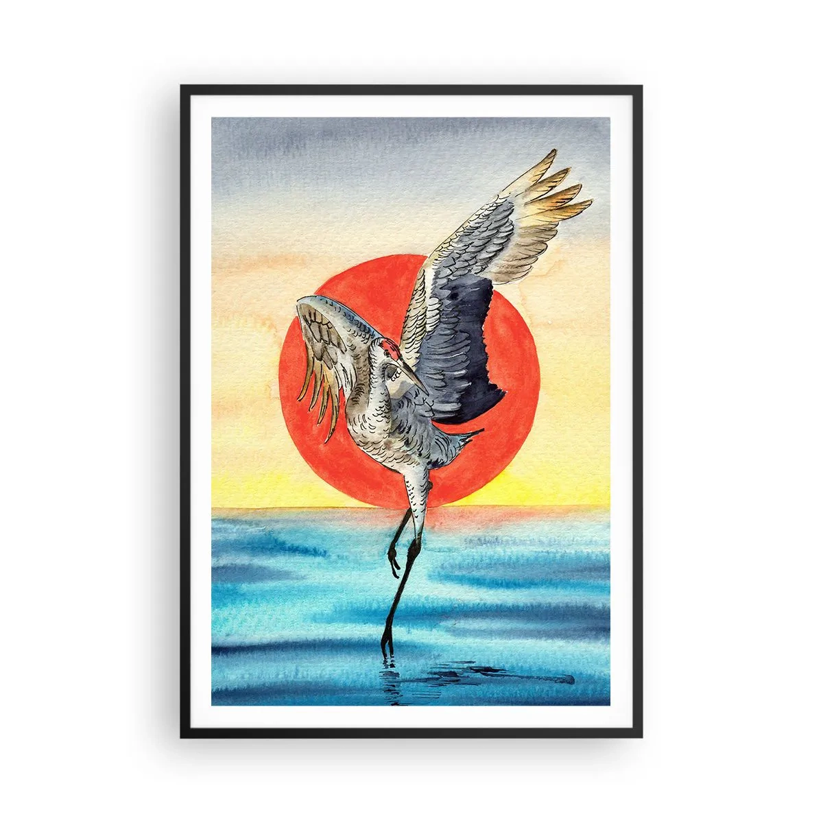 Plakat i sort ramme - Tid til at gå tilbage - 70x100 cm