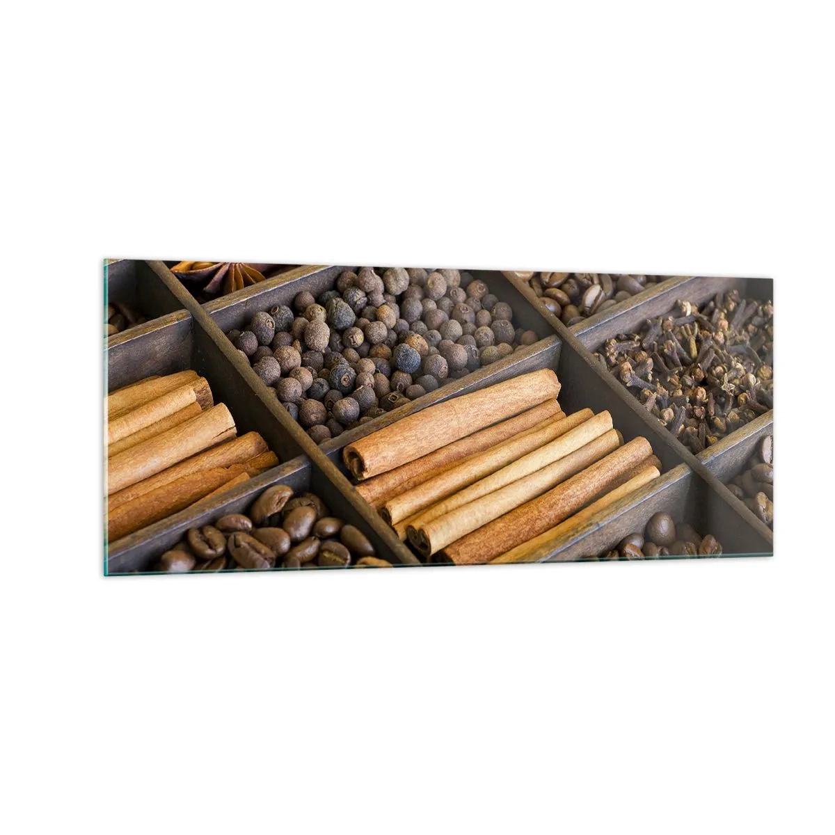 Billede på glas - Et skatkammer af aromaer - 100x40 cm