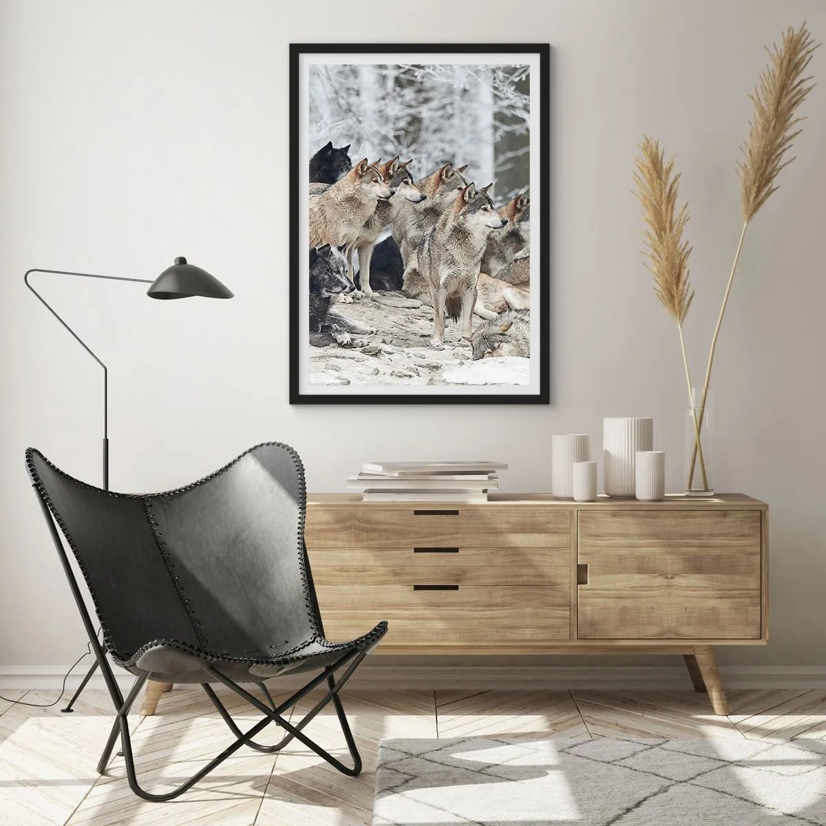 Plakat i sort ramme - Familie og venner - 40x50 cm