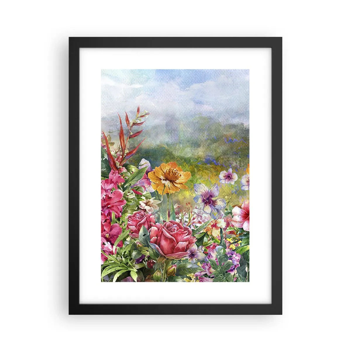Plakat i sort ramme - En have, der er gået amok - 30x40 cm