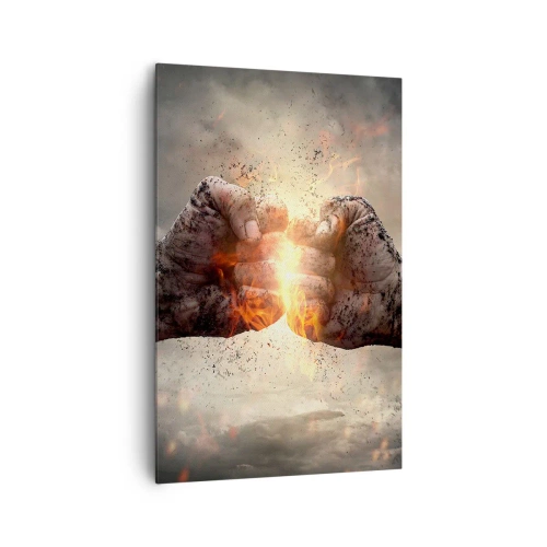 Lærredstryk - Billede på lærred - Stå op til kamp - 80x120 cm