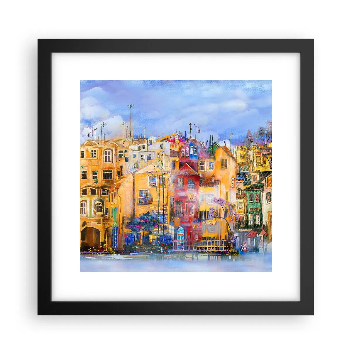Plakat i sort ramme - Vi er sammen - 30x30 cm