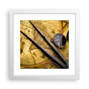 Plakat i hvid ramme - Hvor er skattene? - 30x30 cm