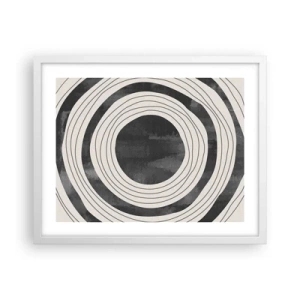 Plakat i hvid ramme - Lige til det punkt - 50x40 cm