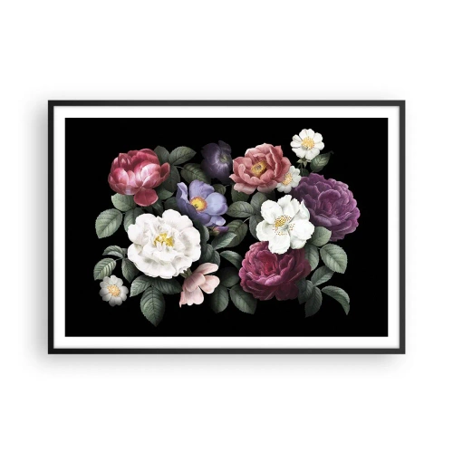 Plakat i sort ramme - Fra en engelsk have - 100x70 cm