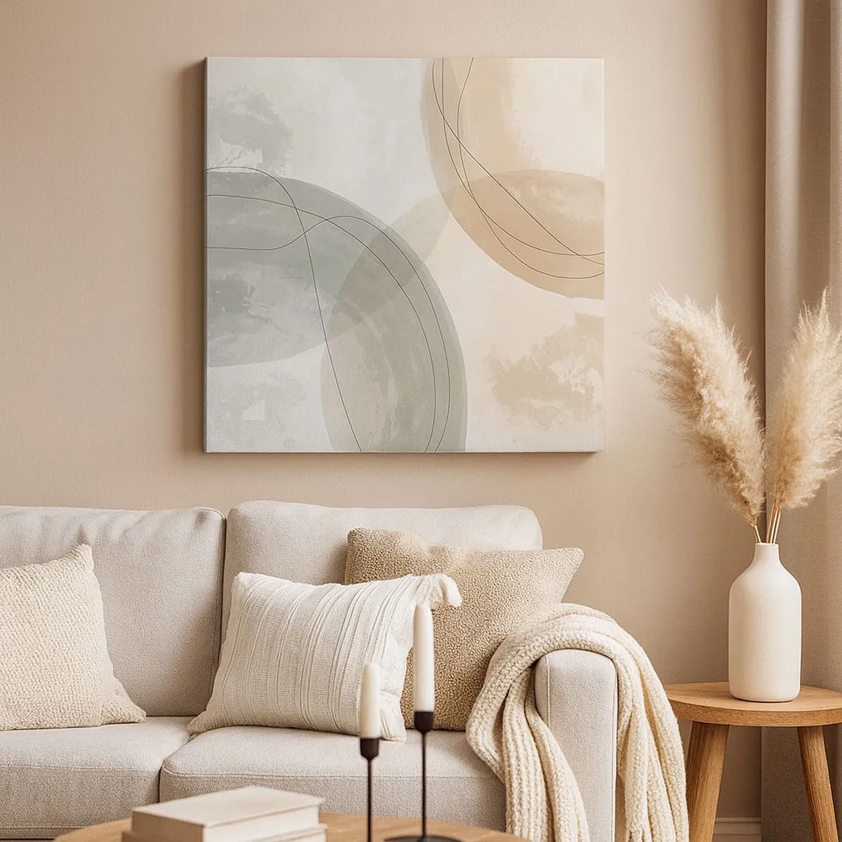 Lærredstryk - Billede på lærred - Gennemtrængning af verdener - 30x30 cm