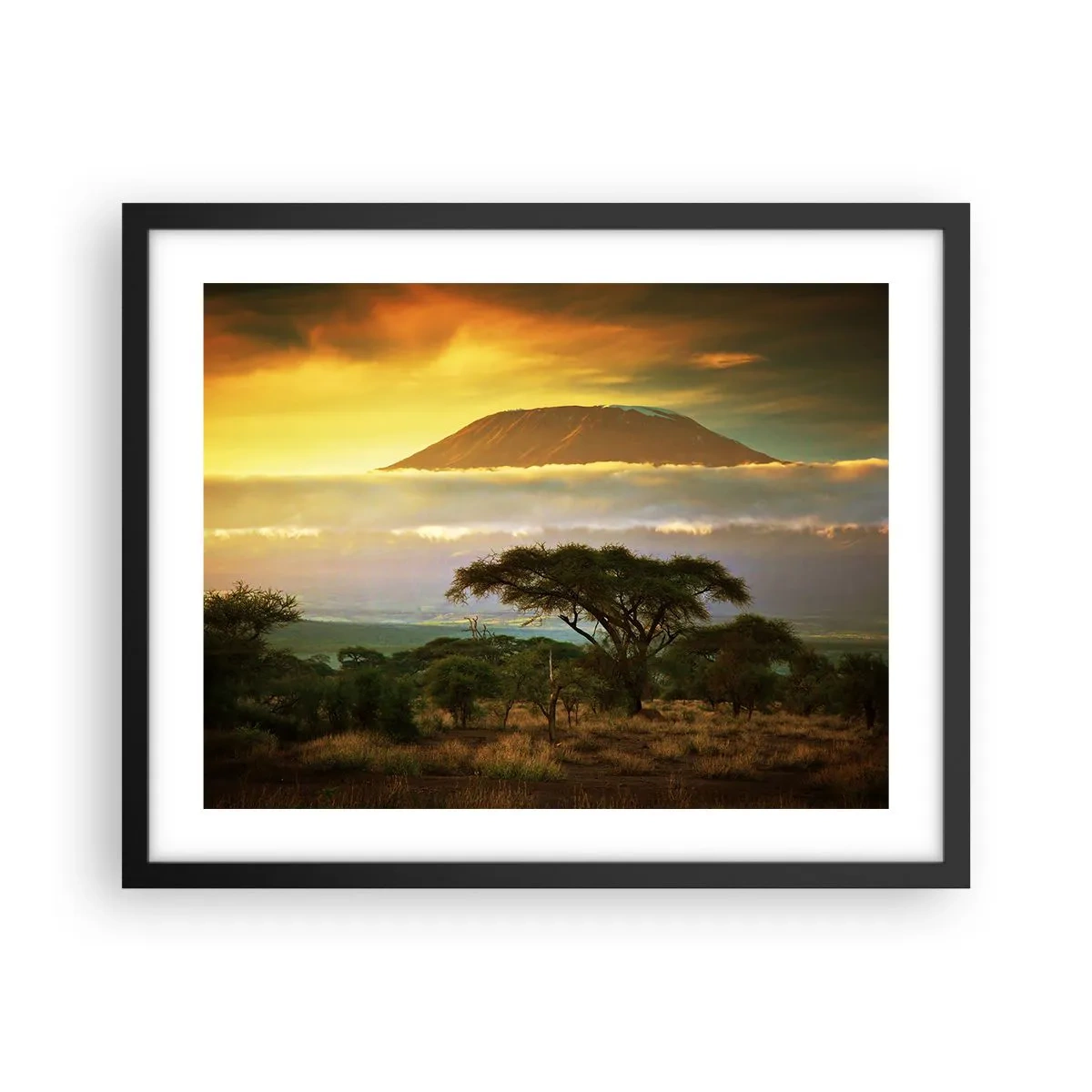 Plakat i sort ramme - En rejsendes drøm - 50x40 cm