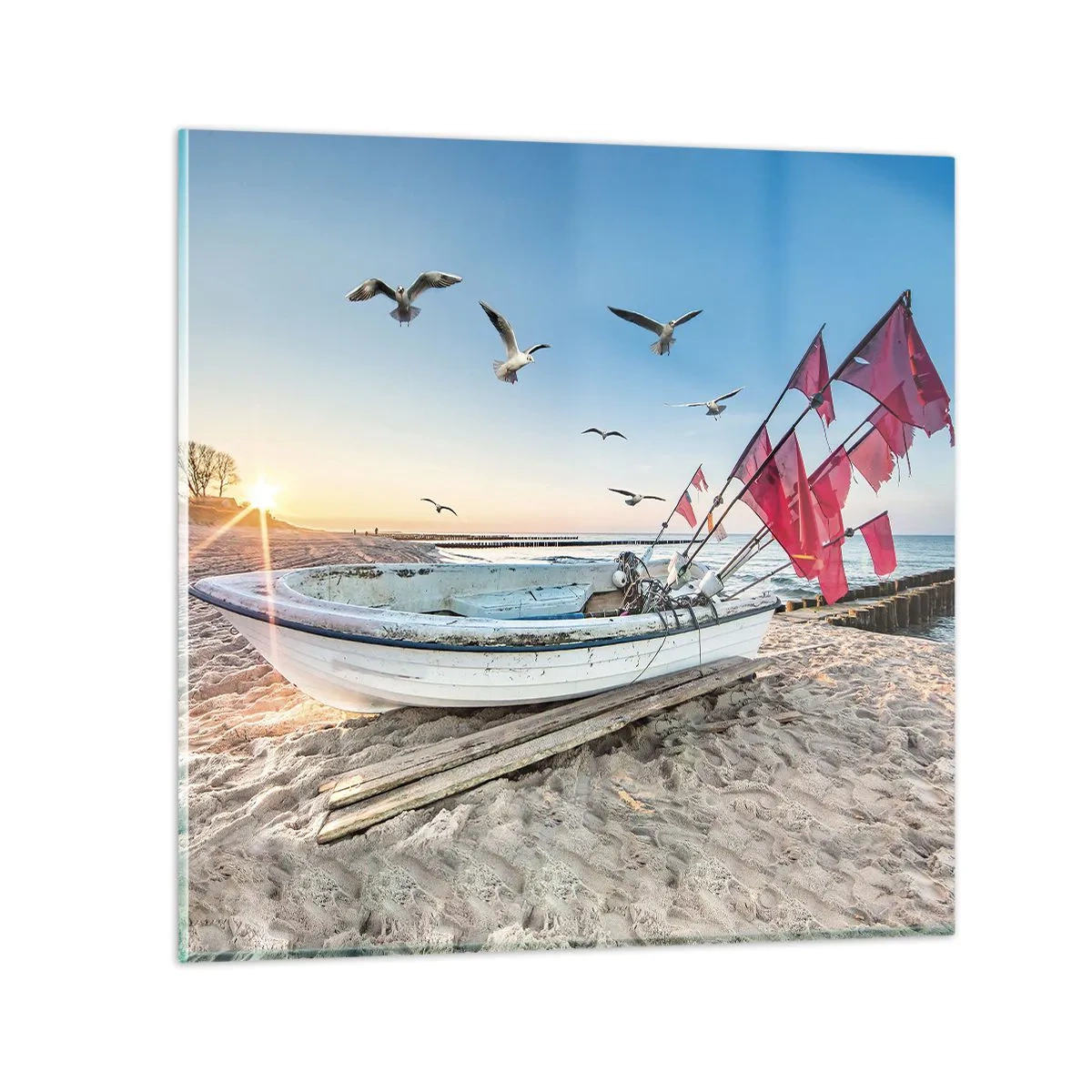 Billede på glas - Et velfortjent hvil - 50x50 cm