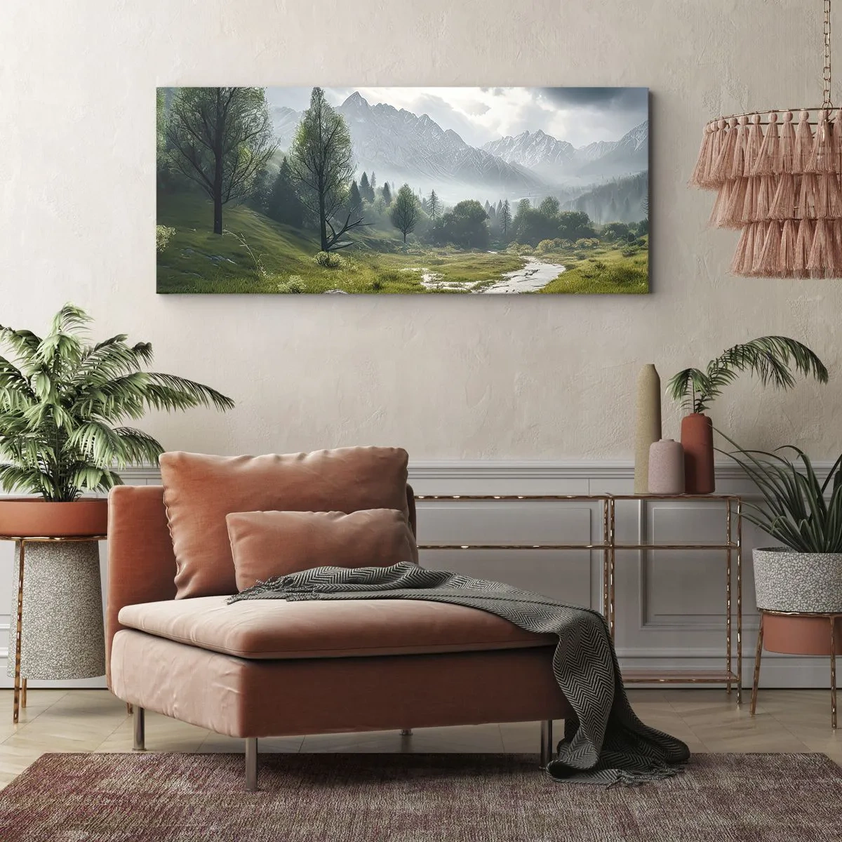 Lærredstryk - Billede på lærred - Der og tilbage - 160x50 cm