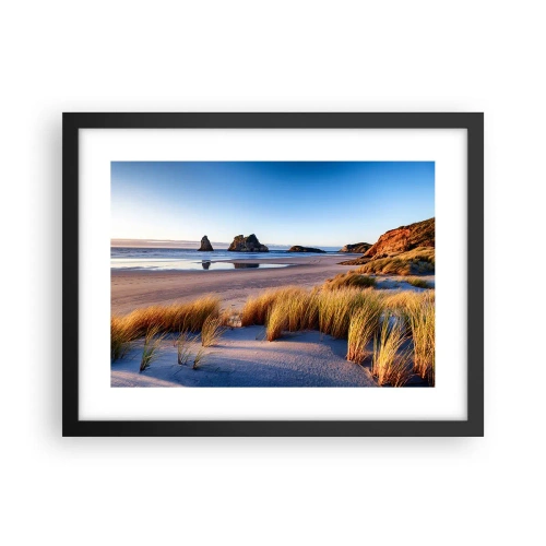 Plakat i sort ramme - For dem, der søger ro - 40x30 cm