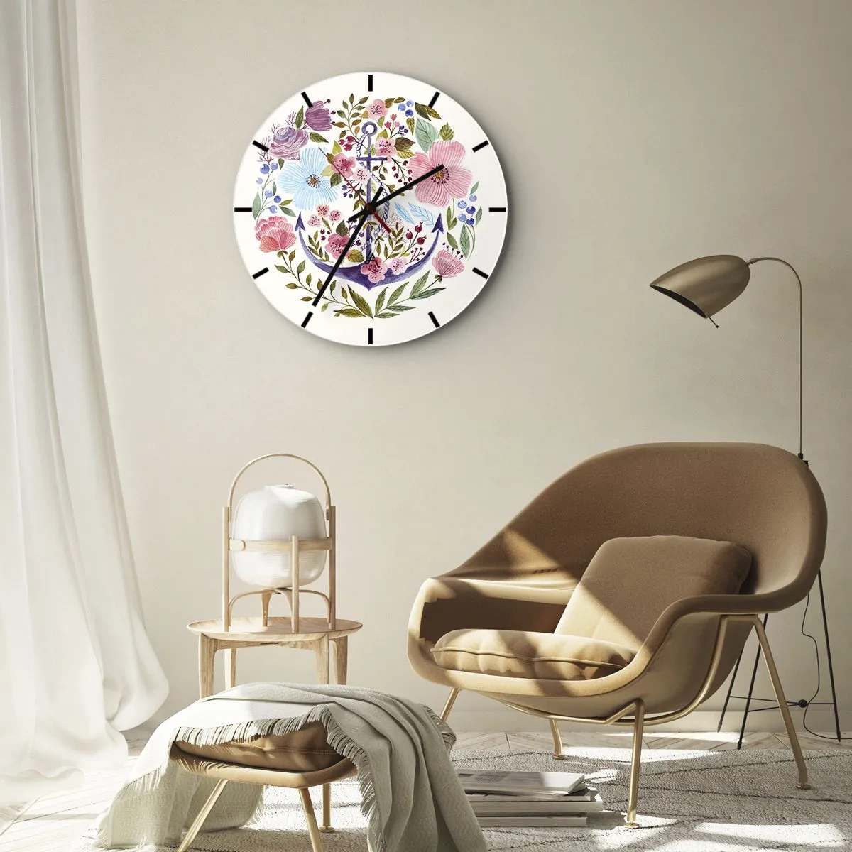 Vægur, Uret - En sømands gode nattesøvn - 40x40 cm