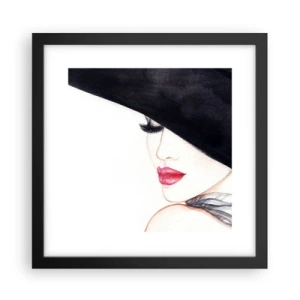 Plakat i sort ramme - Elegance og sensualitet - 30x30 cm