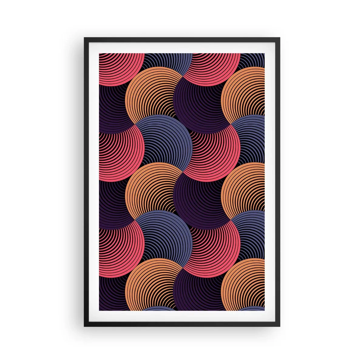 Plakat i sort ramme - I en cirkulær rytme - 61x91 cm