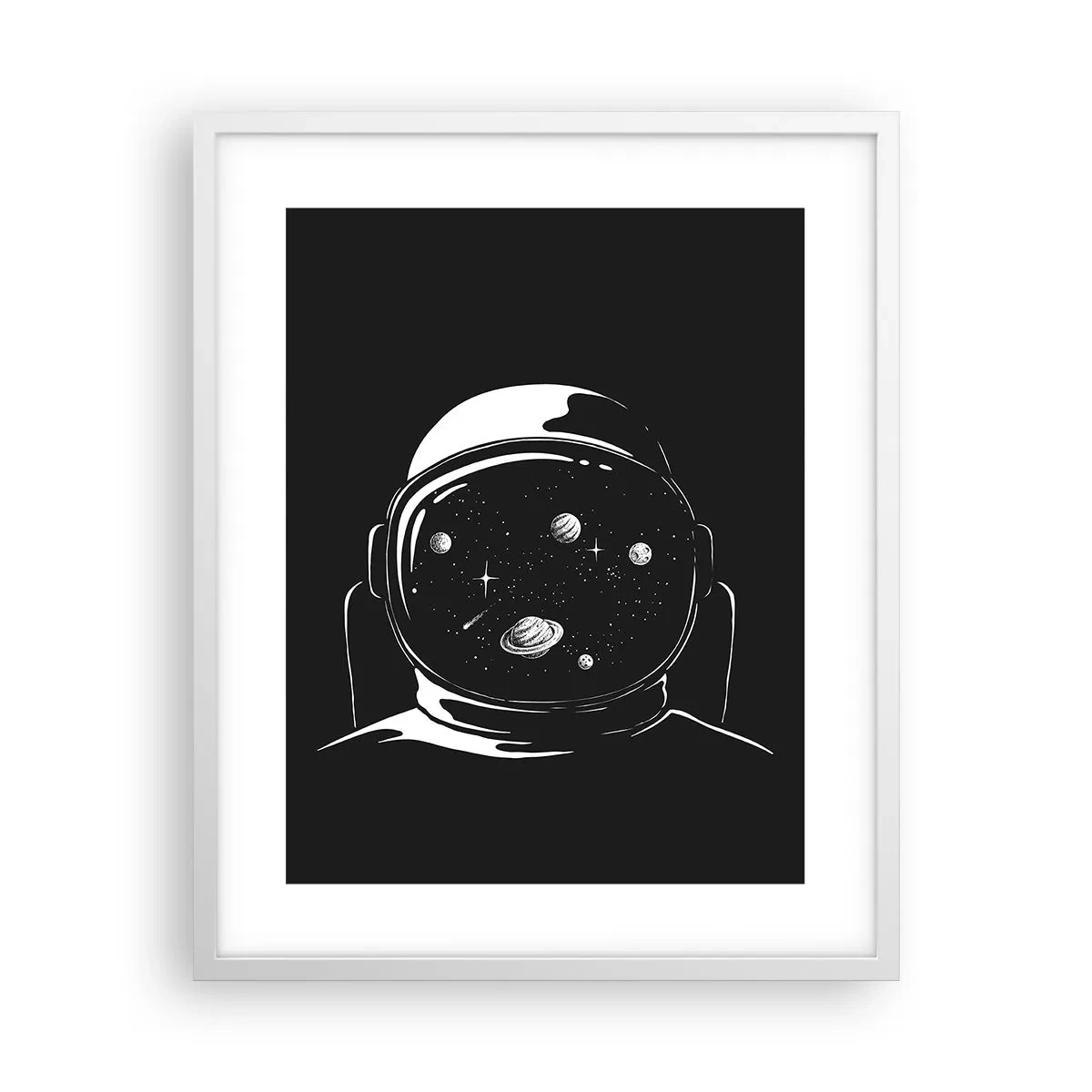 Plakat i hvid ramme - Flot udsigt - 40x50 cm