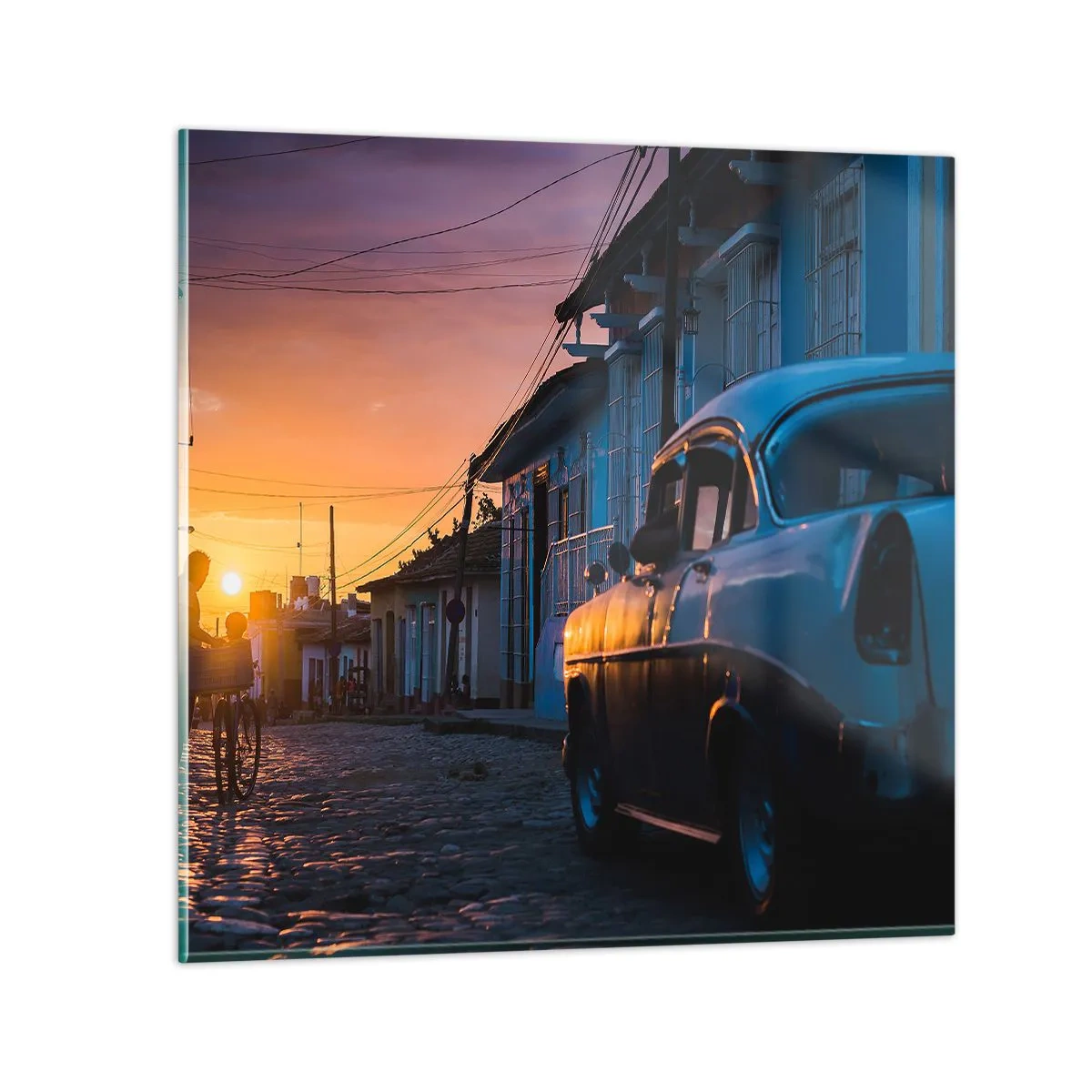 Billede på glas - Det er her, tiden går langsommere - 70x70 cm