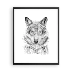 Plakat i sort ramme - En født leder - 40x50 cm