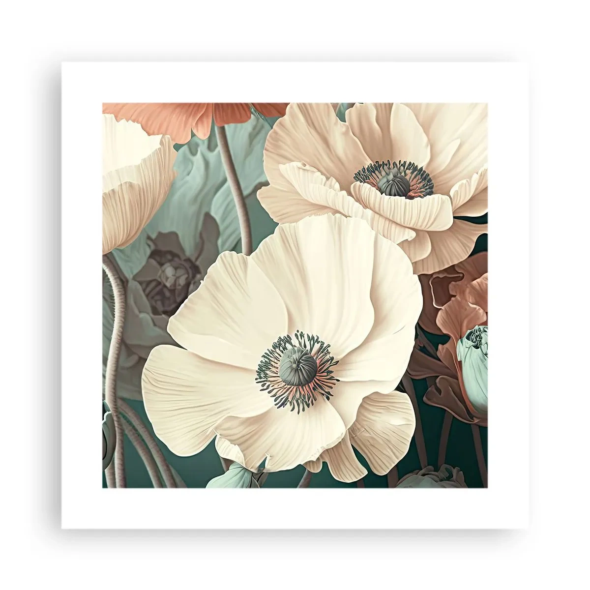 Plakat - Valmuernes hvisken - 40x40 cm