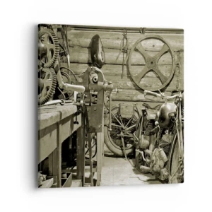 Lærredstryk - Billede på lærred - I onkel Wladeks skur - 40x40 cm