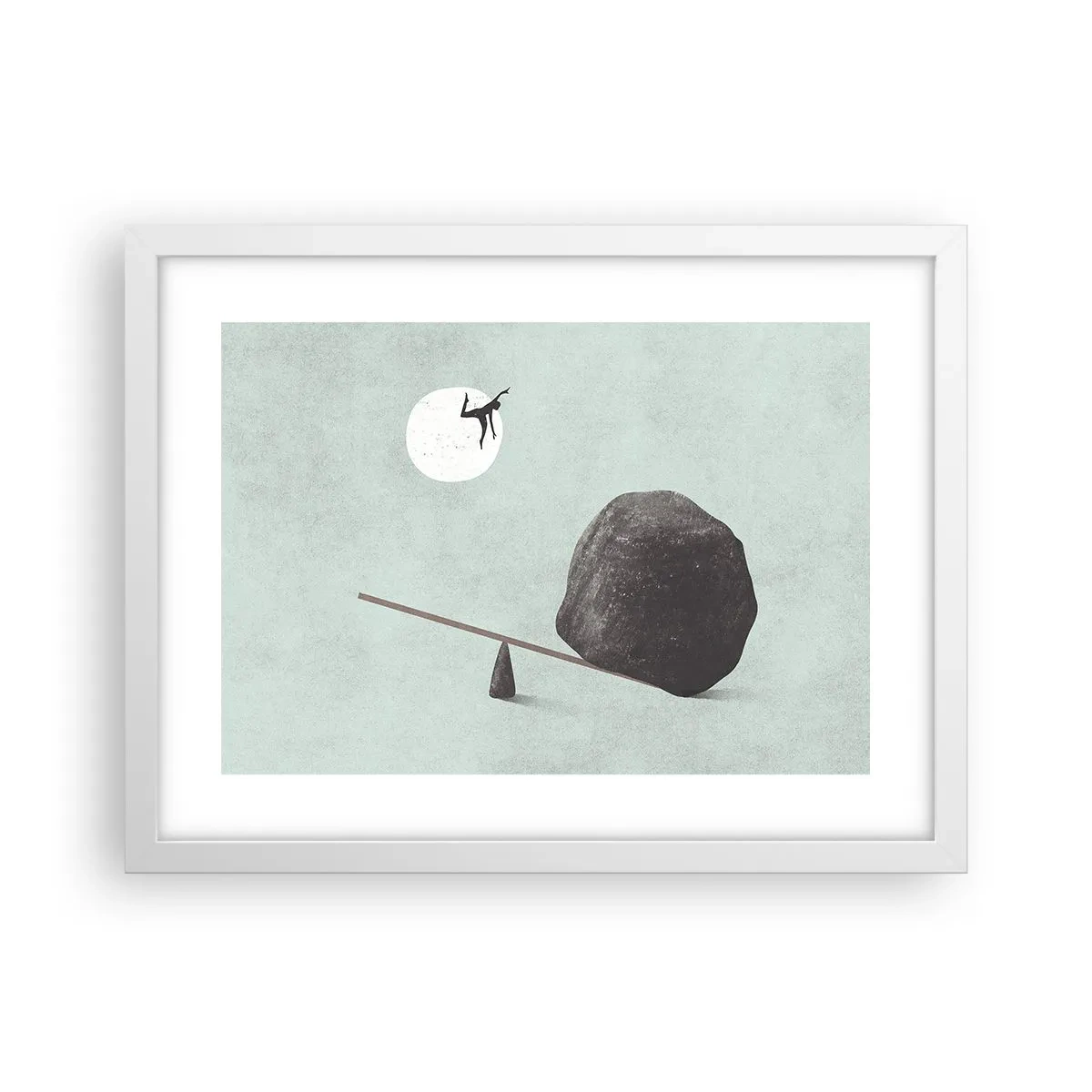 Plakat i hvid ramme - En drøm går i opfyldelse - 40x30 cm