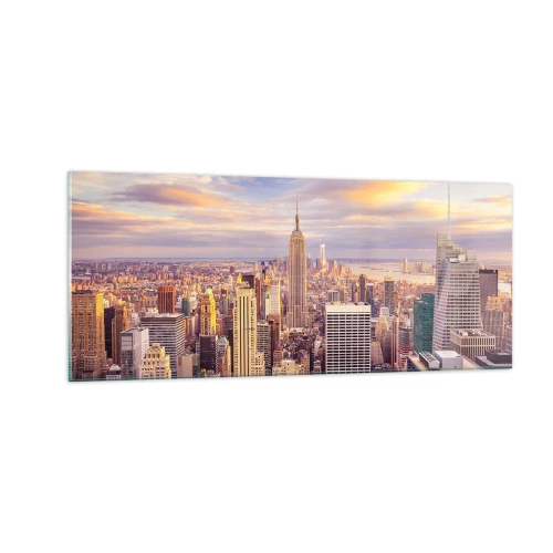 Billede på glas - Ræk ud efter skyerne selv - 100x40 cm