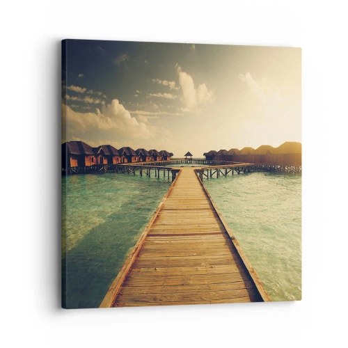 Lærredstryk - Billede på lærred - En varm invitation - 30x30 cm