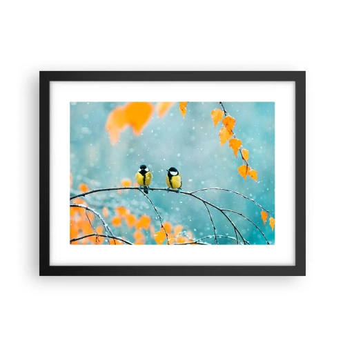 Plakat i sort ramme - Sladder om fugle - 40x30 cm