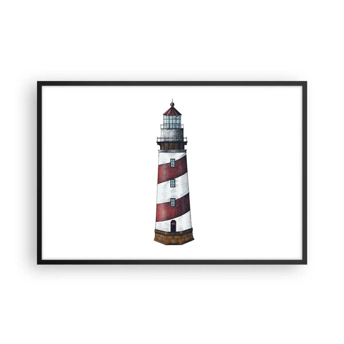 Plakat i sort ramme - Altid på vagt - 91x61 cm