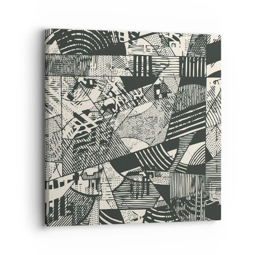 Lærredstryk - Billede på lærred - Nutidens dynamik - 30x30 cm