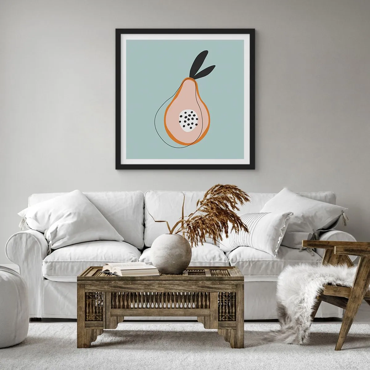 Plakat i sort ramme - Trænge ind i tingenes natur - 60x60 cm