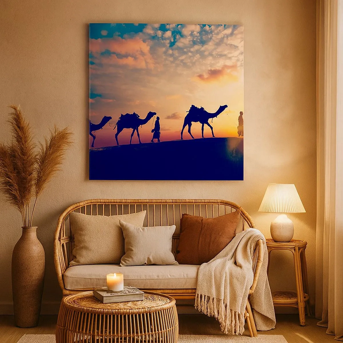 Lærredstryk - Billede på lærred - Orientens mystiske ånd - 30x30 cm