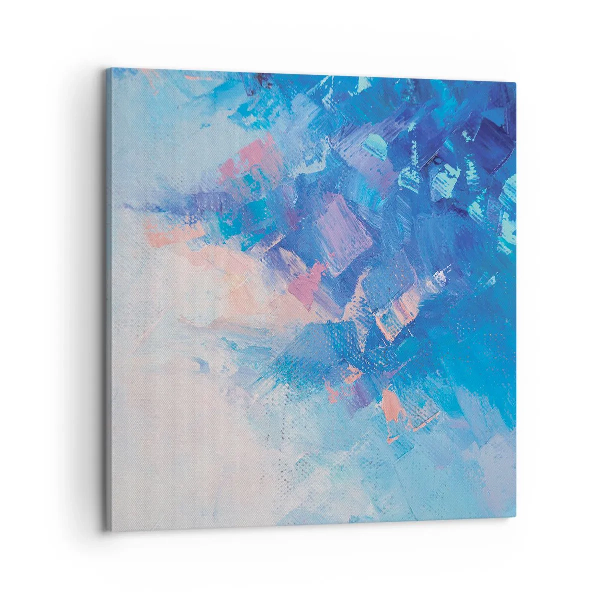 Lærredstryk - Billede på lærred - Vinter abstraktion - 60x60 cm