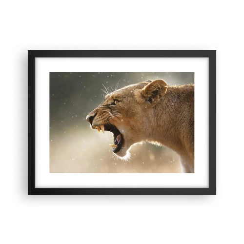 Plakat i sort ramme - Prøv ikke at lytte - 40x30 cm