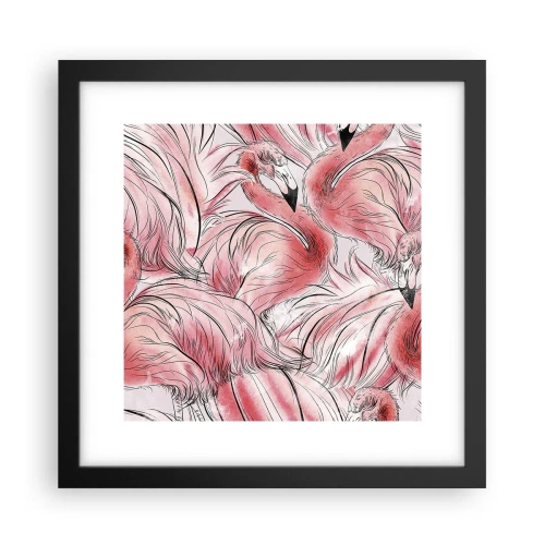 Plakat i sort ramme - Fugle corps de ballet - 30x30 cm