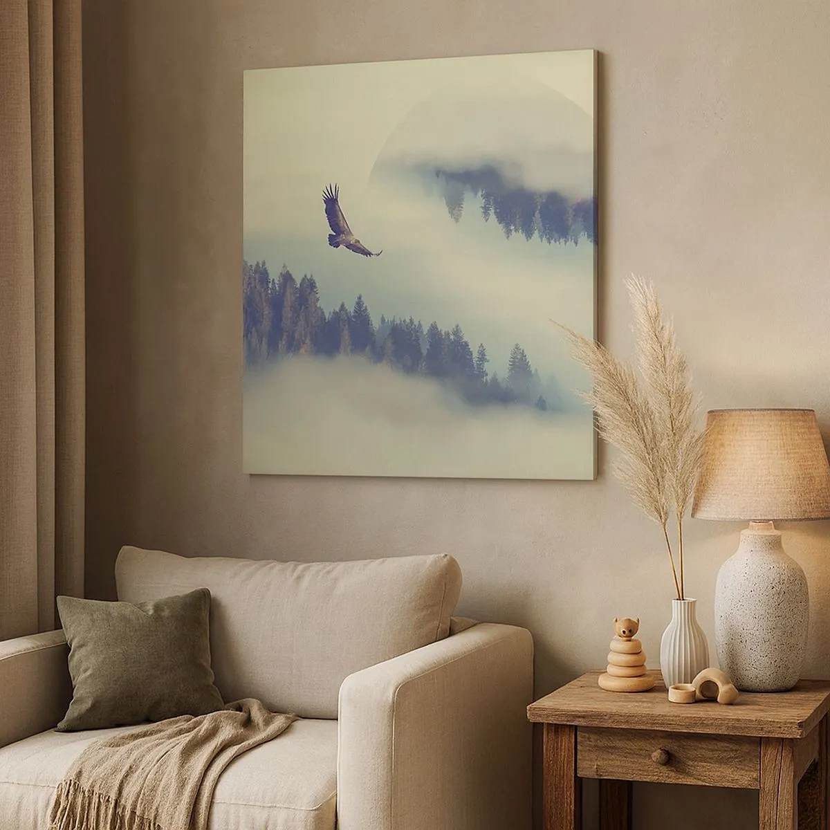 Lærredstryk - Billede på lærred - Jeg så en ørnes skygge - 30x30 cm