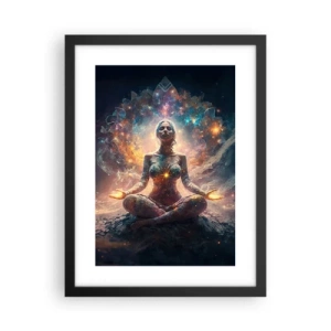 Plakat i sort ramme - Flow af god energi - 30x40 cm