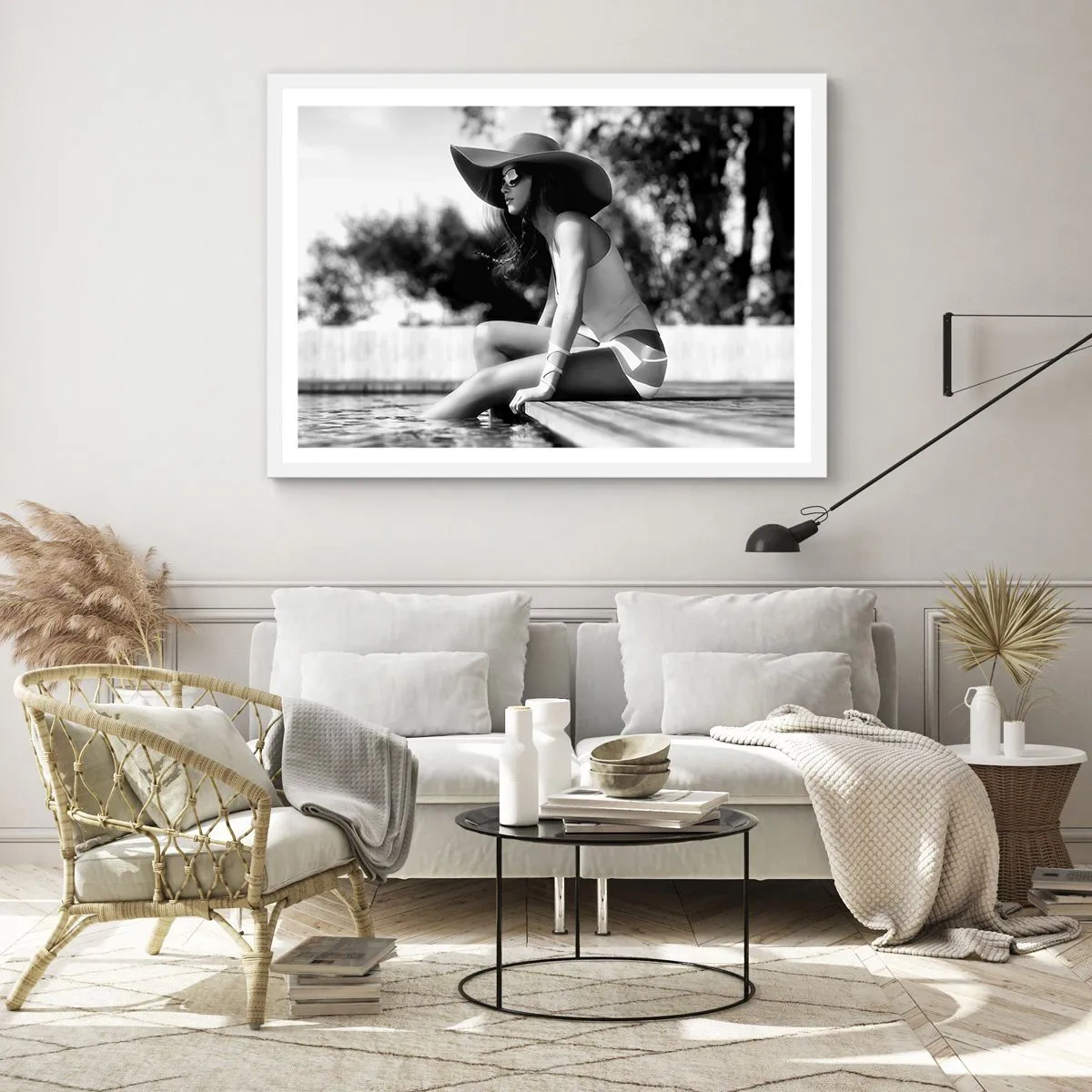 Plakat i hvid ramme - Sommerdrøm - 91x61 cm