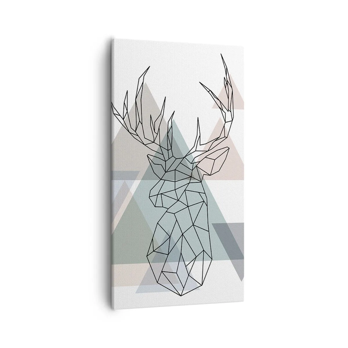 Lærredstryk - Billede på lærred - I en geometrisk skov - 55x100 cm