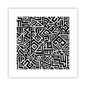 Plakat - Præcolumbiansk sammensætning - 30x30 cm