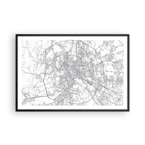 Plakat i sort ramme - Romersk cirkel - 91x61 cm