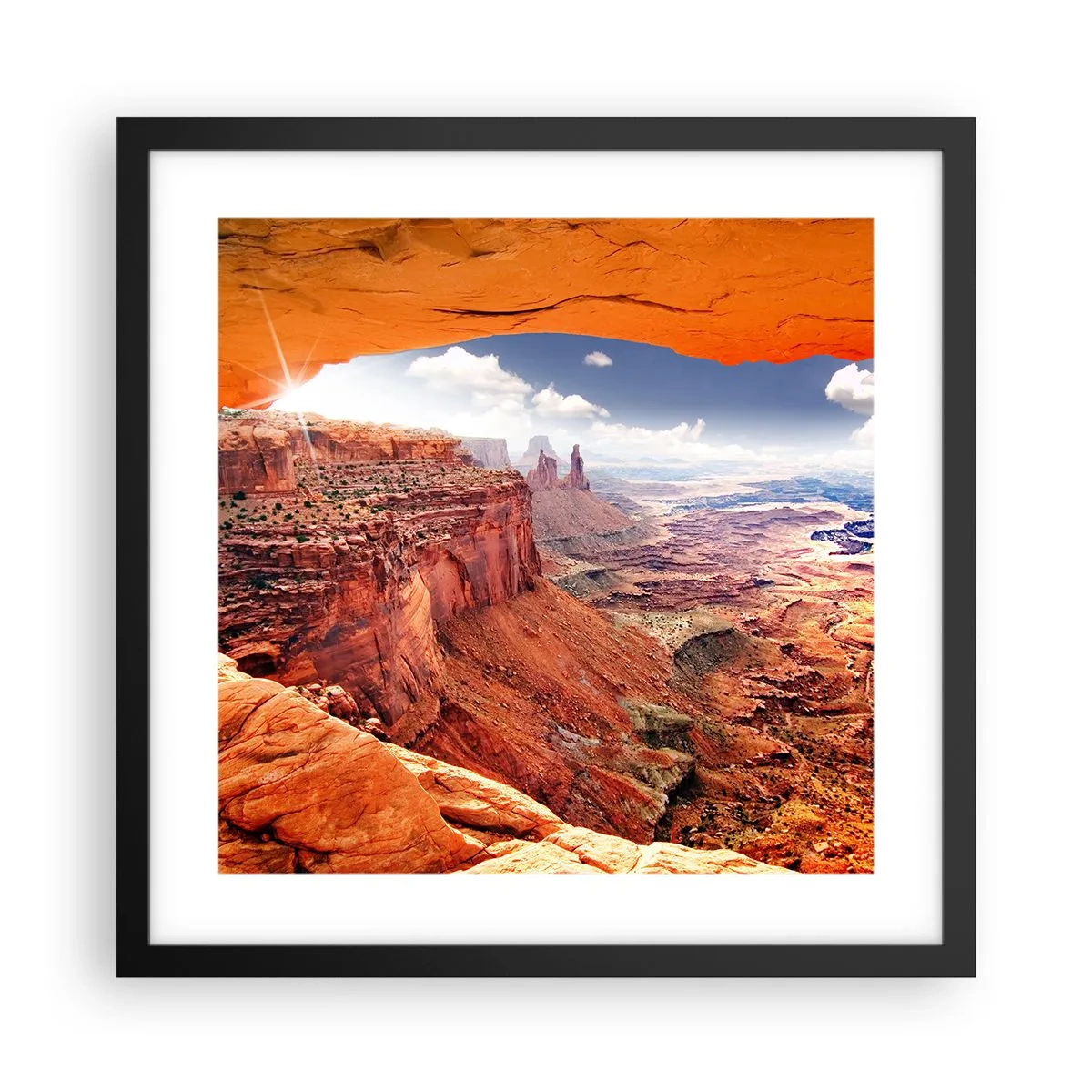 Plakat i sort ramme - Udskåret af naturen selv - 40x40 cm