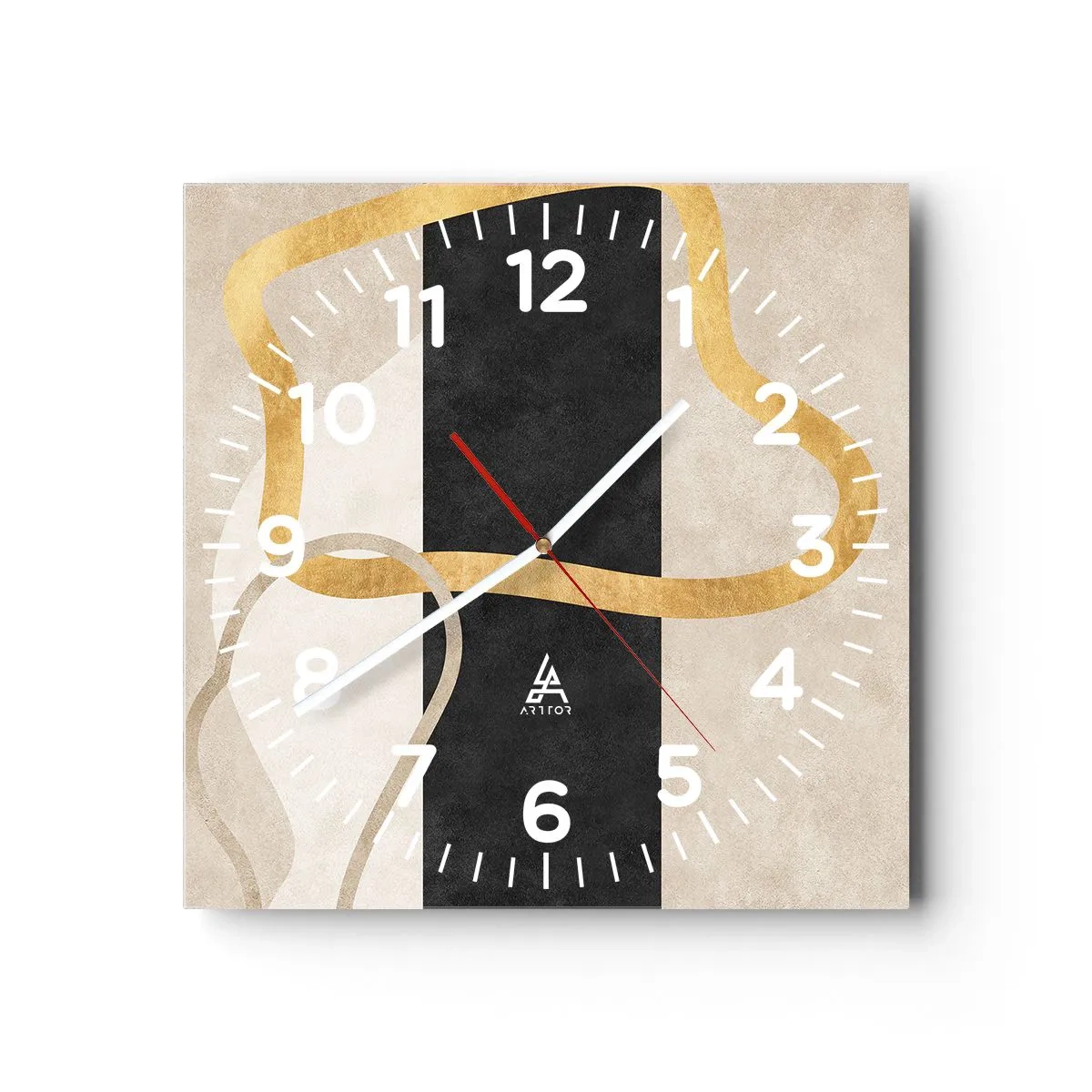 Vægur, Uret - Sløjfeformede former - 30x30 cm