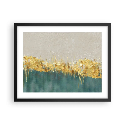 Plakat i sort ramme - Den gyldne grænse - 50x40 cm