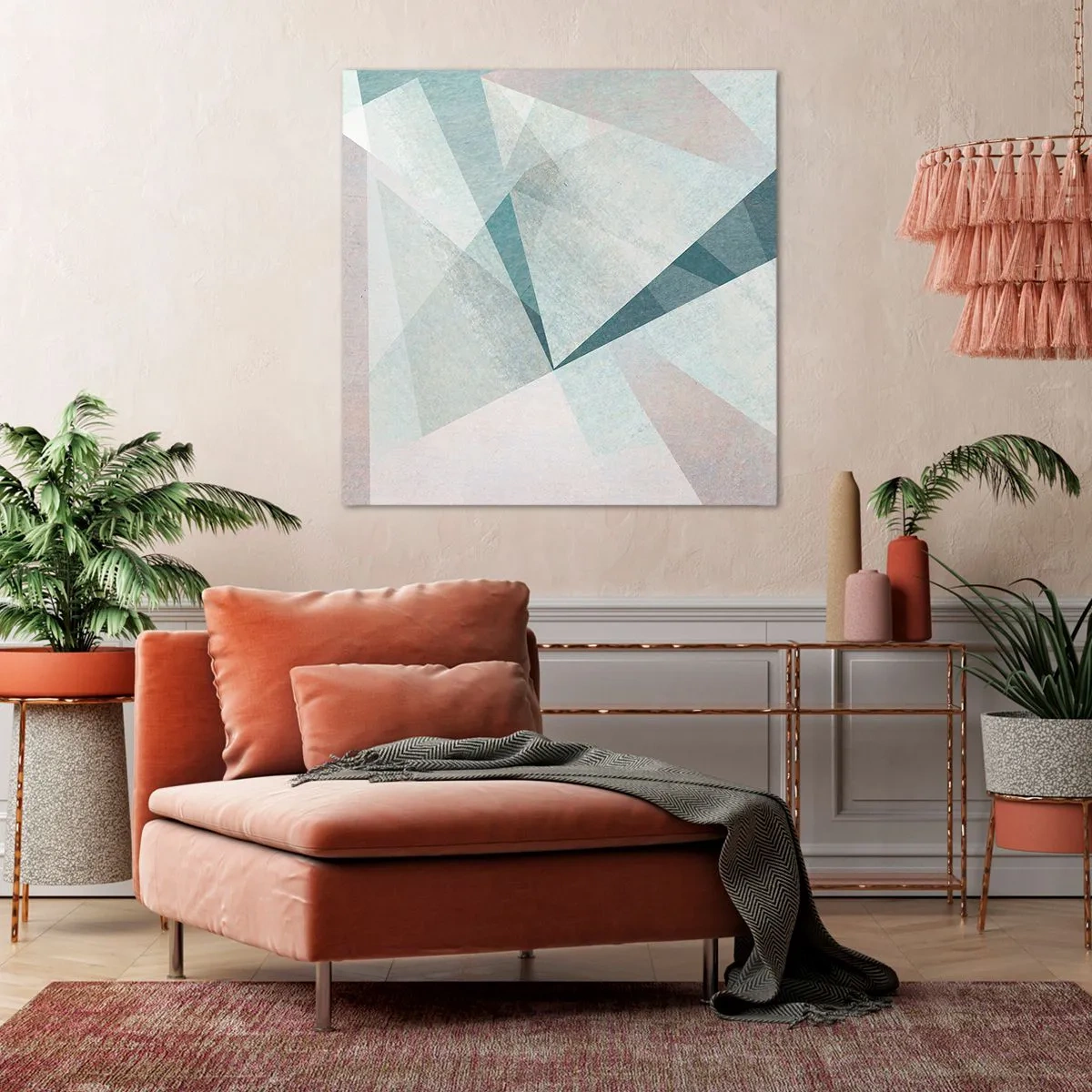 Lærredstryk - Billede på lærred - Rolig og alligevel dynamisk - 70x70 cm