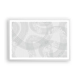 Plakat i hvid ramme - Der er ingen lige vej - 91x61 cm