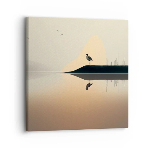 Lærredstryk - Billede på lærred - Herre på søen - 30x30 cm