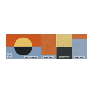 Prøve Fototapet Premium Canvas - En sammensætning af varme og kølighed - Abstraktion, Stykke, Grafik - 100x30 cm