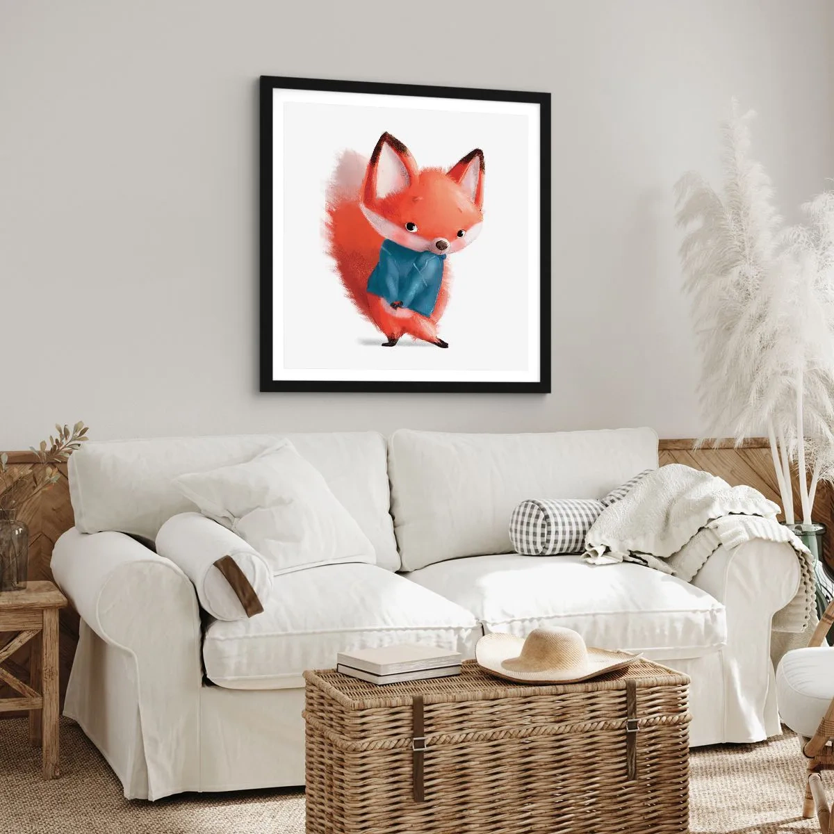 Plakat i sort ramme - Ser jeg smuk ud i den her? - 40x40 cm