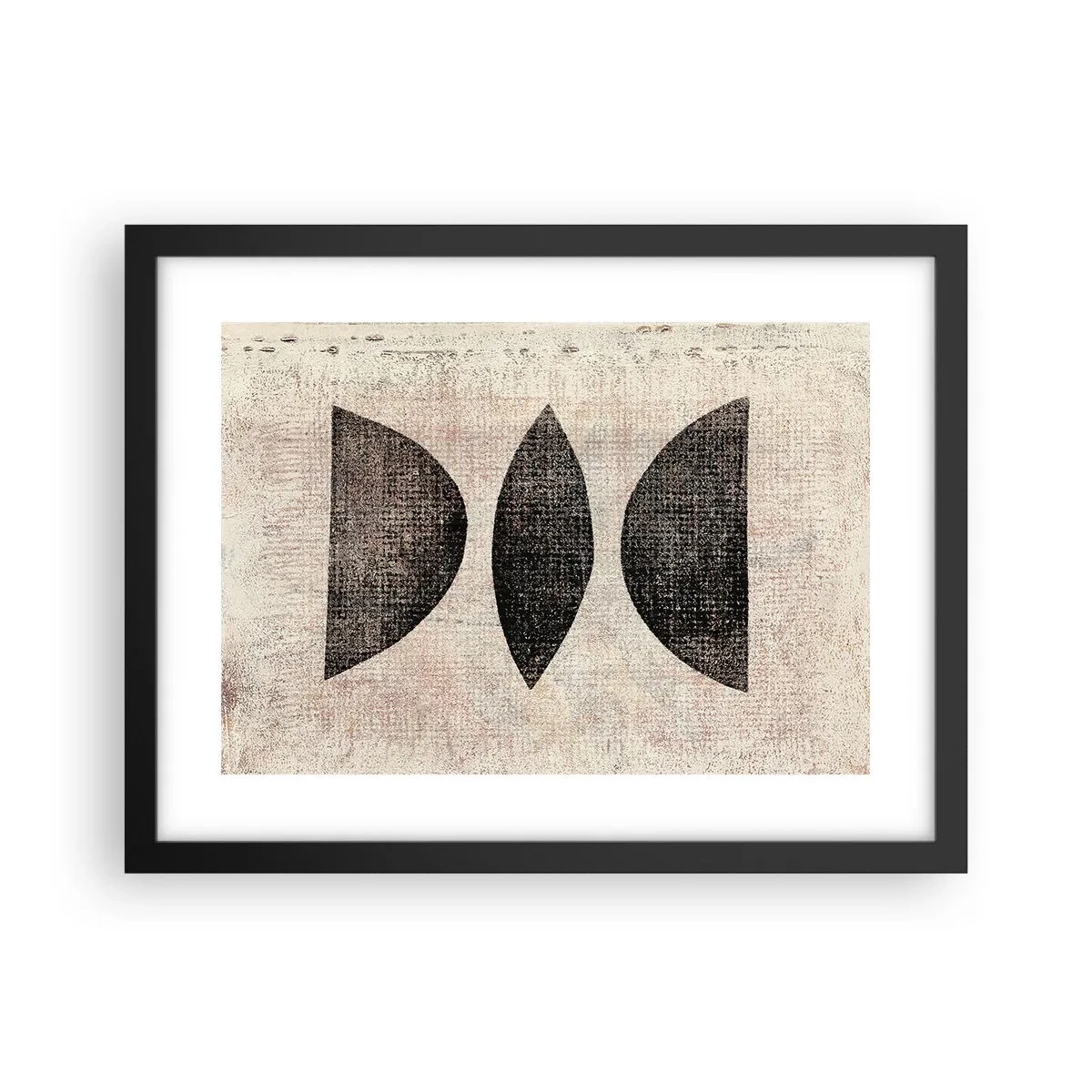 Plakat i sort ramme - Etnisk abstraktion - 40x30 cm