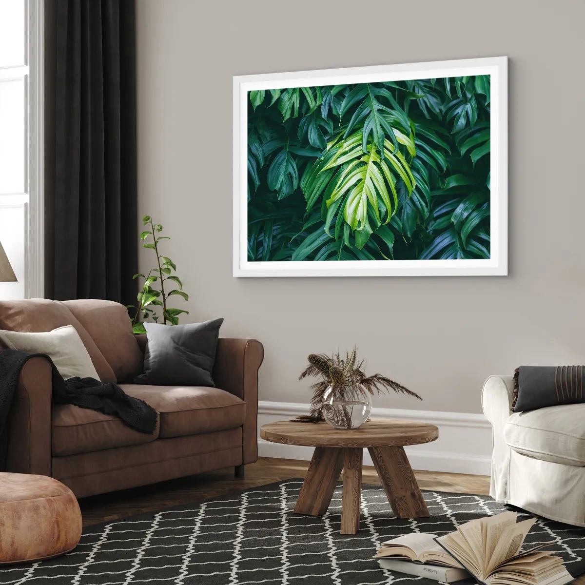 Plakat i hvid ramme - Fordyb dig i friskhed - 40x30 cm